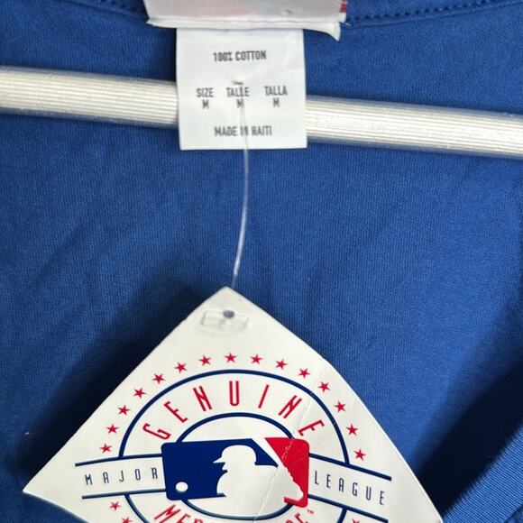MLB Cubs Chicago Genuine Merchandise S/S V-Neck Shirt Graphic Logo W1660 Sz M - Picture 3 of 6